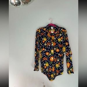 VINTAGE FLORAL PLAYSUIT / BODYSUIT